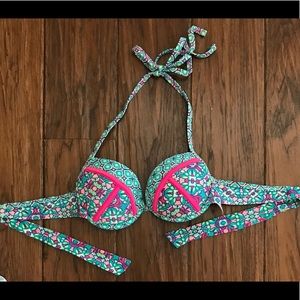 Bright Floral Bikini Top